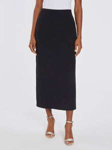 Crepe Column Skirt, Black | Meison Studio Presents Kasper