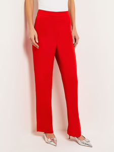 Crepe de Chine Wide Leg Pant, Sunset Red, Sunset Red | Misook