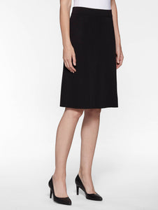 23" Straight Knit Skirt, Black, Black | Meison Studio Presents Misook