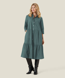 Nydilla Tiered Midi Dress | Balsam Green | Masai Copenhagen