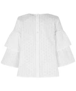 Drea Tiered Flounce Sleeve Blouse | Masai Copenhagen