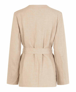 Jenalo Tie-Front Long Sleeve Jacket | Natural | Masai Copenhagen