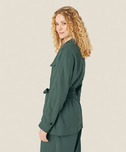 Julietna Long Sleeve Tie-Front Jacket | Balsam Green | Masai Copenhagen