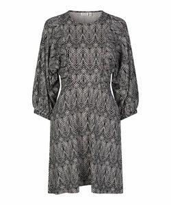 Gusa Three-Quarter Sleeve Tunic | Black Print | Masai Copenhagen