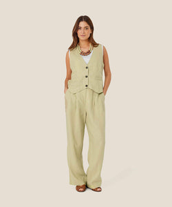 Perli Wide-Leg Linen Pants | Bog | Masai Copenhagen