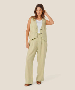 Perli Wide-Leg Linen Pants | Bog | Masai Copenhagen