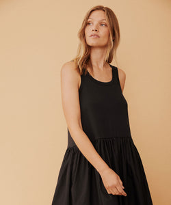 Naha Sleeveless Dress | Black Solid | Masai Copenhagen