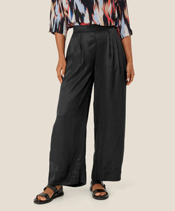 Patty Wide-Leg Pants, Black Solid | Meison Studio Presents Masai