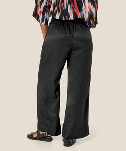 Patty Wide-Leg Pants, Black Solid | Meison Studio Presents Masai