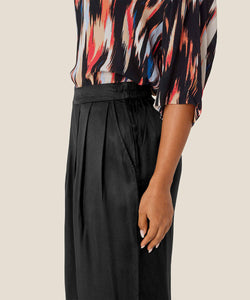 Patty Wide-Leg Pants, Black Solid | Meison Studio Presents Masai