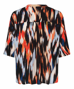 Boniti Tie-Neck Top | Hibiscus Brush Print | Masai Copenhagen