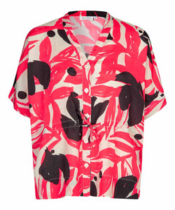 Irekana Cuff Sleeve Shirt | Hibiscus Leaf Print | Masai Copenhagen