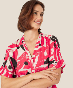 Irekana Cuff Sleeve Shirt | Hibiscus Leaf Print | Masai Copenhagen