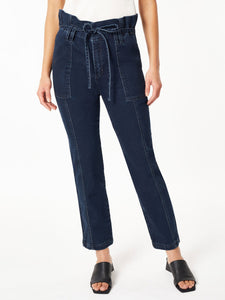 Paper Bag Waist Denim Trouser in the color Westpoint Wash | Jones New York