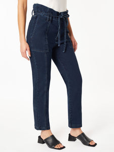 Paper Bag Waist Denim Trouser in the color Westpoint Wash | Jones New York