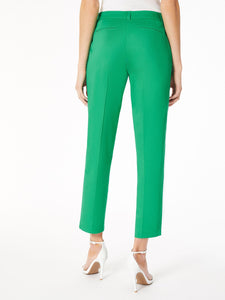 Plus Size Solid Fly-Front Slim Leg Pants in the Color Kelly | Jones New York