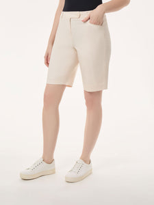 Solid Fly Front Bermuda Short in the Color Jones White | Jones New York