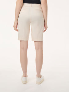 Petite Solid Fly Front Bermuda Short, Jones White | Meison Studio Presents Jones New York