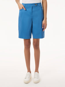 Solid Fly Front Bermuda Short in the Color Blue Lagoon | Jones New York