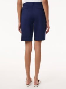 Solid Fly Front Bermuda Short in the Color Pacific Navy | Jones New York