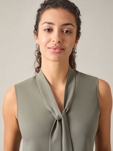 Audrey Blouse, Classic Drape, Dark Sea Stone | Meison Studio Presents Kasper