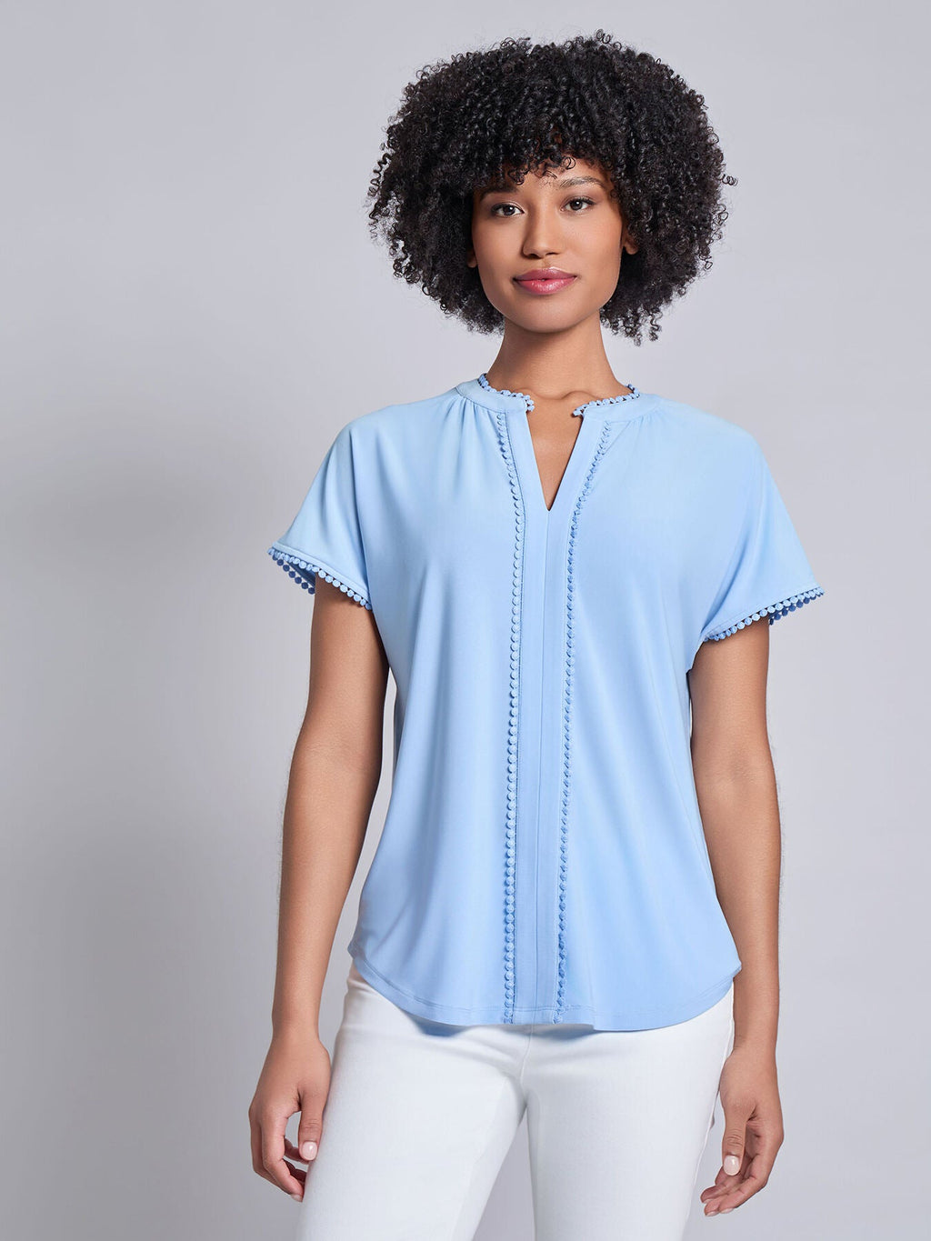 Plus Split Neck Top – meison