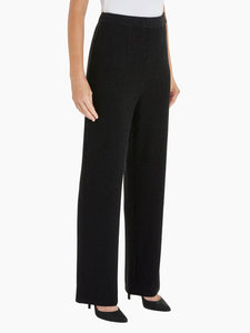 Sparkle Pull-On Wide Leg Pant, Black | Misook