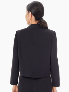 Soft Crepe Cropped Blazer, Black | Misook