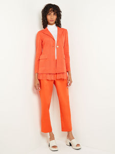 Tailored Jacket - One-Button Ottoman Knit, Spice | Misook