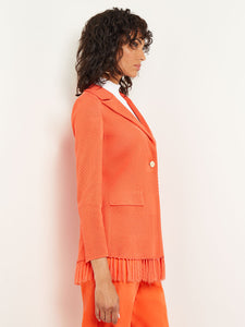 Tailored Jacket - One-Button Ottoman Knit, Spice | Misook