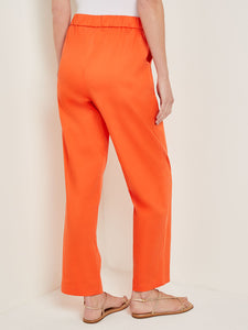 Pull-On Straight Leg Pants - Cotton Blend, Spice | Misook