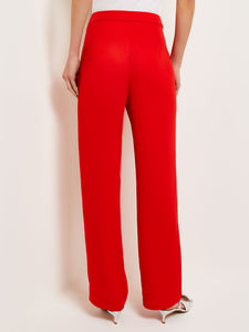 Crepe de Chine Wide Leg Pant, Sunset Red, Sunset Red | Misook