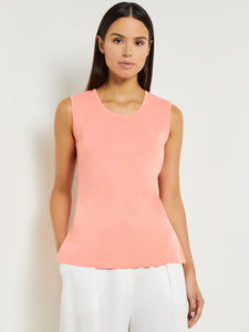 Classic Knit Tank Top, Ocean Coral, Ocean Coral | Misook