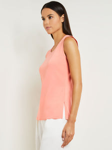 Classic Knit Tank Top, Ocean Coral, Ocean Coral | Misook