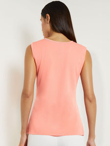 Classic Knit Tank Top, Ocean Coral, Ocean Coral | Misook