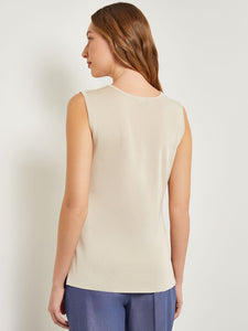 Classic Knit Tank Top, Biscotti, Biscotti | Misook