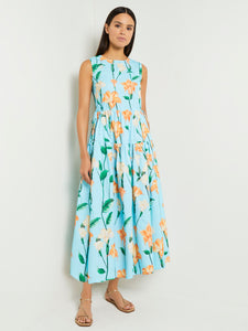 Modern Fit Maxi Drop Waist Floral Cotton Dress – meison