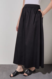 Plus Size Maxi Gathered Full Skirt - Cotton Blend | Ming Wang