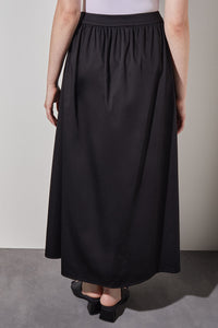 Plus Size Maxi Gathered Full Skirt - Cotton Blend | Ming Wang