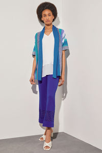 Relaxed Fit Jacket - Striped Soft Knit | Ming Wang