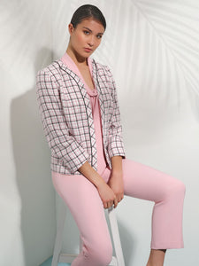 Plus Ivy Jacket, Plaid, Tutu Pink Multi | Meison Studio Presents Kasper