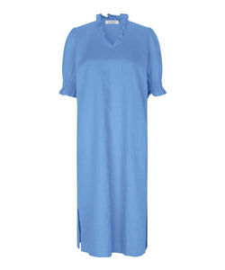 Nydela Smock-Sleeve Dress | Blue Bonnet | Masai Copenhagen