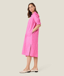 Nydela Smock-Sleeve Dress, Azalea Pink Solid | Meison Studio Presents Masai