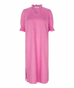 Nydela Smock-Sleeve Dress | Azalea Pink Solid | Masai Copenhagen