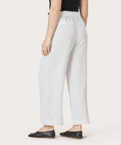Parini Pull-On Linen Pant, White Solid | Meison Studio Presents Masai
