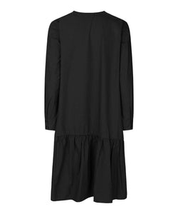 Naima Ruffled Wrap Dress, Black Solid | Meison Studio Presents Masai