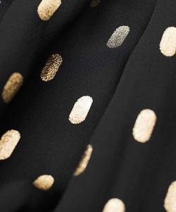 Najane Midi Dress, Black/Metallic Pill Print | Meison Studio Presents Masai