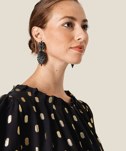 Rahima Earrings, Black Solid | Meison Studio Presents Masai