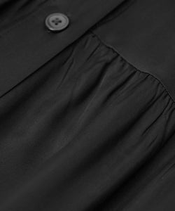 Isma Tiered Shirtdress, Black Solid | Meison Studio Presents Masai