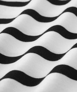 Doreann Striped Tee | Whitecap and Black Striped | Masai Copenhagen